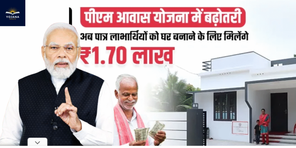 प्रधानमंत्री आवास योजना में बदलाव: अब पात्र लाभार्थियों को घर बनाने के लिए मिलेंगे ₹1.70 लाख की सहायता राशि।